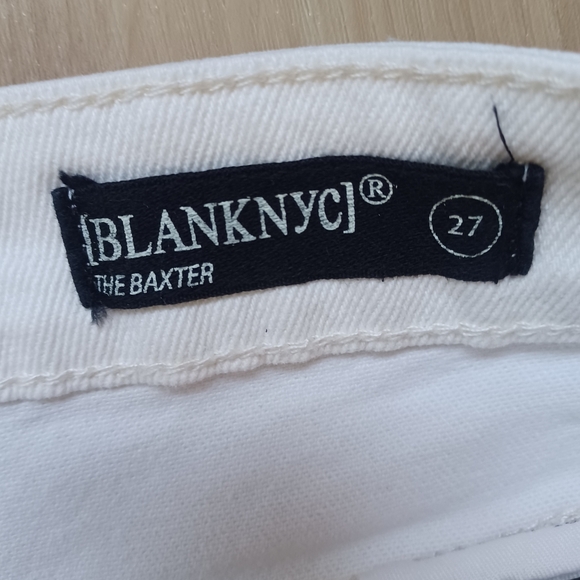 BLANKNYC Baxter Ribcage Straight Leg Jeans Natural White (Off-White) Size 27 - Picture 4 of 10
